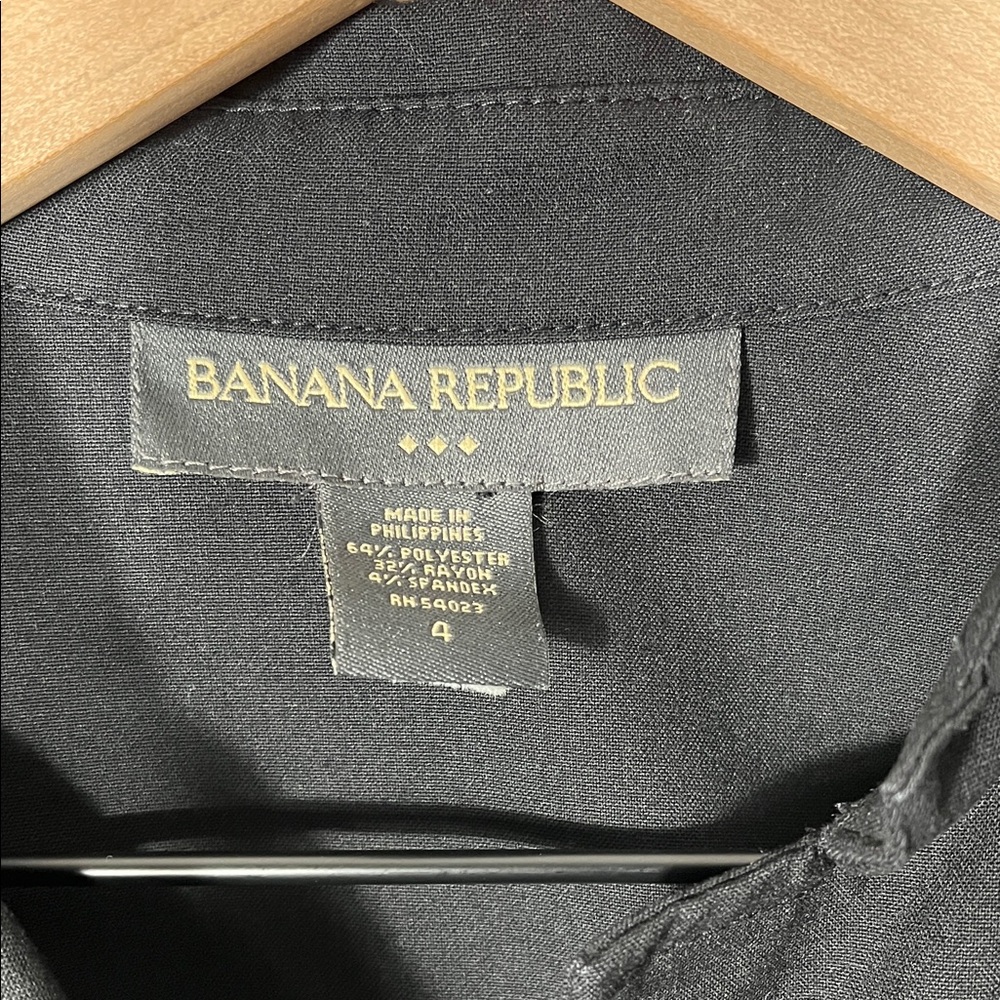 Banana Republic Black Button-Up Dress 💜 - Picture 3 of 9
